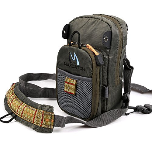 Maxcatch Tackle Bag Chest bag Waist Pack With Molded Fly Bench for Fly Fishing
