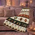 thumbnail image 6 of Southwestern Tribal Geometric Pattern, Cozy Woodland Scene, Warm Flannel Blanket for Cabin and Lodge with Detailed Artwork, Art Lovers Housewarming Gift, Artistic Home Decor, 6 of 9