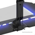thumbnail image 4 of Gaming Desk with Multicolored LED Lights, Computer Desk with Cup Holder, 3 USB Ports, Gaming Table with Tempered Glass and Steel Legs for Living Room Office, 45.75"L x 29"W x 29.5"H, 4 of 6