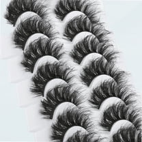 ALICROWN False Eyelashes Fluffy Dramatic Lashes 3D Faux Mink Lashes 7 Pairs Long Thick Volume Fake Eyelashes Pack