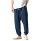thumbnail image 2 of Ceisia Men's Breathable Loose Tapered Casual Pants with Elastic Drawstring Waist Navy XL Gifts, 2 of 8