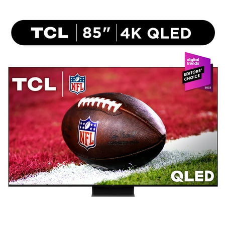 TCL 85” Class Q Class 4K Mini-LED, QLED, 120Hz, Local Dimming, Dolby Vision HDR & Dolby Atmos, Up to 240 VRR Gaming, Smart TV with Google TV, with Built-in Google Assistant with Voice Remote, 85QM850G