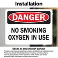 thumbnail image 3 of (2 Pack) No Smoking Oxygen In Use OSHA Danger Sign 5 Inch X 3.5 Inch Vinyl Label Decal Sticker Weather Resistant, UV Protected for Workplace, Business, and Construction Site, Made in, 3 of 7