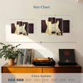 thumbnail image 3 of Elephant Stock Cream Electric Guitar Wall Art - Horizontal Multi Panel Canvas - Living Room Wall Decor - Music Multi Panel - Brown And Yellow Decor - 24" x 14", 3 of 4