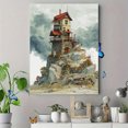thumbnail image 4 of Mountain House Landscape Canvas Print, Ideal for Living Room, Bedroom, Office, Rustic Cabin Decor, 4 of 8