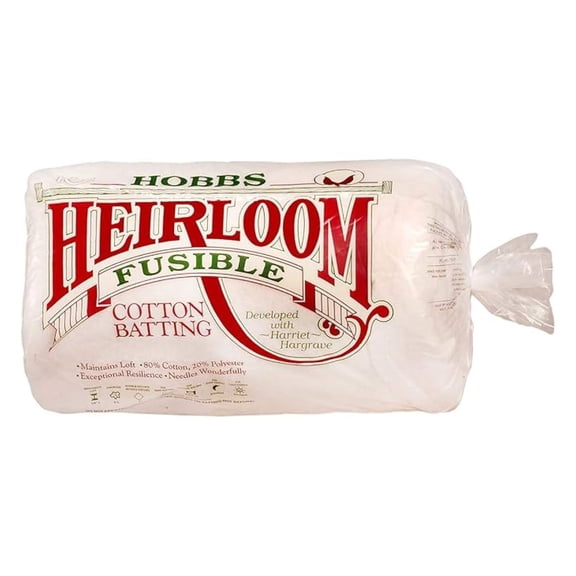 Heirloom Premium Fusible Cotton Blend Batting 90" x 108" from