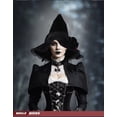 thumbnail image 2 of A-Waroom 1 Pcs Velet Witch Hat with Long Veil and Flower, 2 of 9