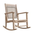 thumbnail image 6 of GDF Studio Dory Outdoor Rustic Wicker and Acacia Wood Rocking Chair, Light Brown and Light Multibrown, 6 of 15