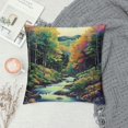thumbnail image 2 of Orinice Trees Stream Graphic Decorative Cushion Throw Pillow Cover for Home Couch Living Room Bed Sofa Zipper Closure Printed on Both Sides 1PC 22x22in, 2 of 5