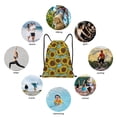 thumbnail image 6 of Honeii Sunflowers Print Drawstring Backpack,Drawstring Bags String Backpack Gym Cinch Sack Backpack Sport Bag Draw-Medium, 6 of 6