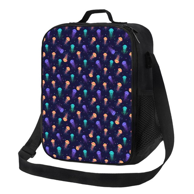 Balery Sea Jellyfish Caja de Almuerzo y Bolsa de Almuerzo para Hombres y Mujeres, Bolsa de Almuerzo Reutilizable con Gran Capacidad, Bolsa de Almuerzo Aislada