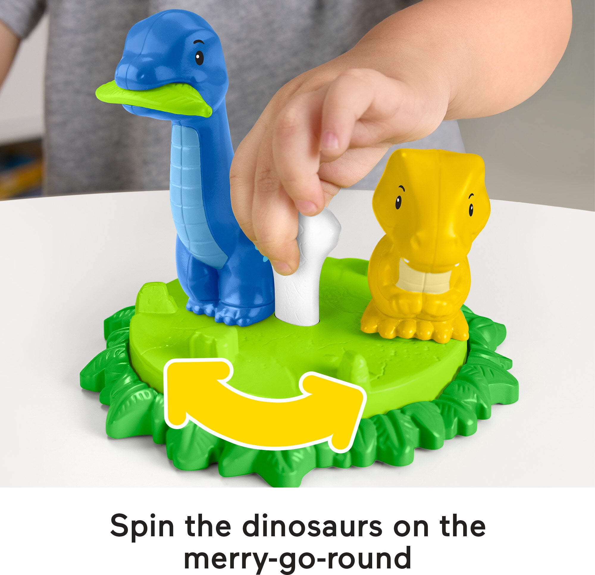 FisherPrice Little People Spin & Play Dinosaur Playground Toddler Playset, 6 Pieces  (图5)