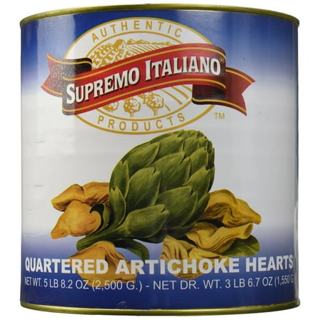 Supremo Italiano Quartered Artichoke Hearts, 2500 Gram