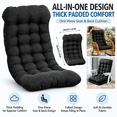 thumbnail image 4 of Integrated Chair Seat & Backrest Cushion, All-in-One Padded Chair Mat for Home Office Desk Chair, Washable Dining Chair Comfort Cover, G, 4 of 9
