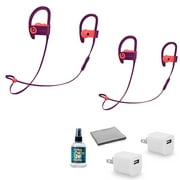 Beats by Dr. Dre Pop Collection Powerbeats3 Wireless Earphones (Magenta) MRER2LL/A with Headphone Cleaner + More