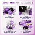 thumbnail image 3 of Kit de guirnaldas con forma de arco con forma de globo BAUANOOY, 125 unidades, morado/negro, 3 of 7