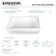 thumbnail image 5 of Aqua Eden VTAP663222L 66-Inch Acrylic Rectangular 3-Wall Alcove Tub, Left Hand Drain in Glossy White, 5 of 10