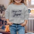 thumbnail image 2 of MIASHUI Chandail en Molleton pour Filles Hauts Enfants Col Rond Manches Longues Pulls Graphiques, Gris, 6-7 Ans, 2 of 4