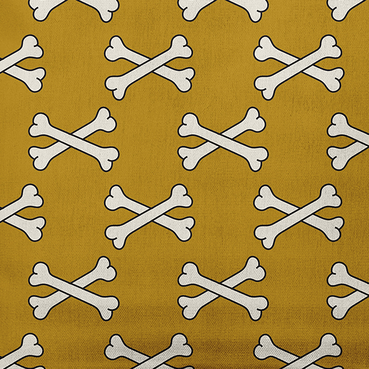 Simply Daisy 16" x 16" Cross Bones Indoor/Outdoor Polyester Throw Pillow, Autumn Gold