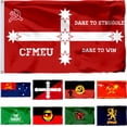 thumbnail image 2 of Bandera de la Unión CFMEU de Australia, 3 x 5 pies, bandera verde Eureka, 90 x 150 cm, verde JCA, 21 x 14 cm, bandera Eureka de 3 x 6 pies, Au CPA ML, 2 of 5