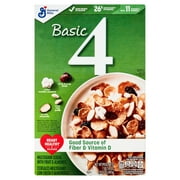 Basic 4 Heart Healthy Cereal, Fruit and Nut Fiber Cereal with Whole Grain, 19.8 oz