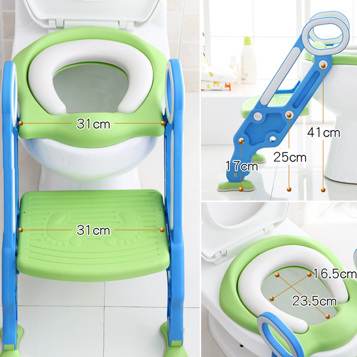 Baby Children Kids Toilet Potty Adjustable Step Stool Training Seats Chair FI