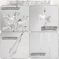 thumbnail image 4 of 18pcs Christmas Tree Decoration Crystal Ornaments - Hanging Acrylic Christmas Snowflake Icicle Drop Crystal Ornaments for Xmas Tree Winter New Year Party Supplies, 4 of 7