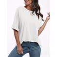thumbnail image 6 of ANRABESS Womens Tops Oversized T Shirts Short Sleeve Crewneck Summer Casual Loose Basic Tee Shirt 2026 Trendy Fashion Clothes White Small, 6 of 9