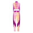 thumbnail image 5 of Haitryli Kids Girls 2-Piece Figure Skating Outfits Tassel Crop Top with Leggings for Gymnastic Performance Hot Pink 16, 5 of 7
