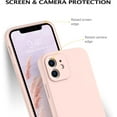 thumbnail image 3 of iPhone 12 Case, iPhone 12 Silicone Case, Liquid Silicone Case with Full Camera Lens Protection Microfiber Lining Shockproof Protective Phone Cases Cover for iPhone 12 6.1 inch, Pink, 3 of 16