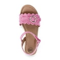 thumbnail image 4 of Wonder Nation Girl Scalloped 2 Strap Raffia Sandals, 4 of 5