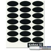 Cohas Small 4 oz Jelly Jar Chalkboard Labels, Fine Tip White Marker, 63 Labels