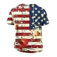 thumbnail image 4 of Yiaimeir ‌Independence Day Print Casual Round Neck T-Shirt Men's Short Sleeved‌, 4 of 4