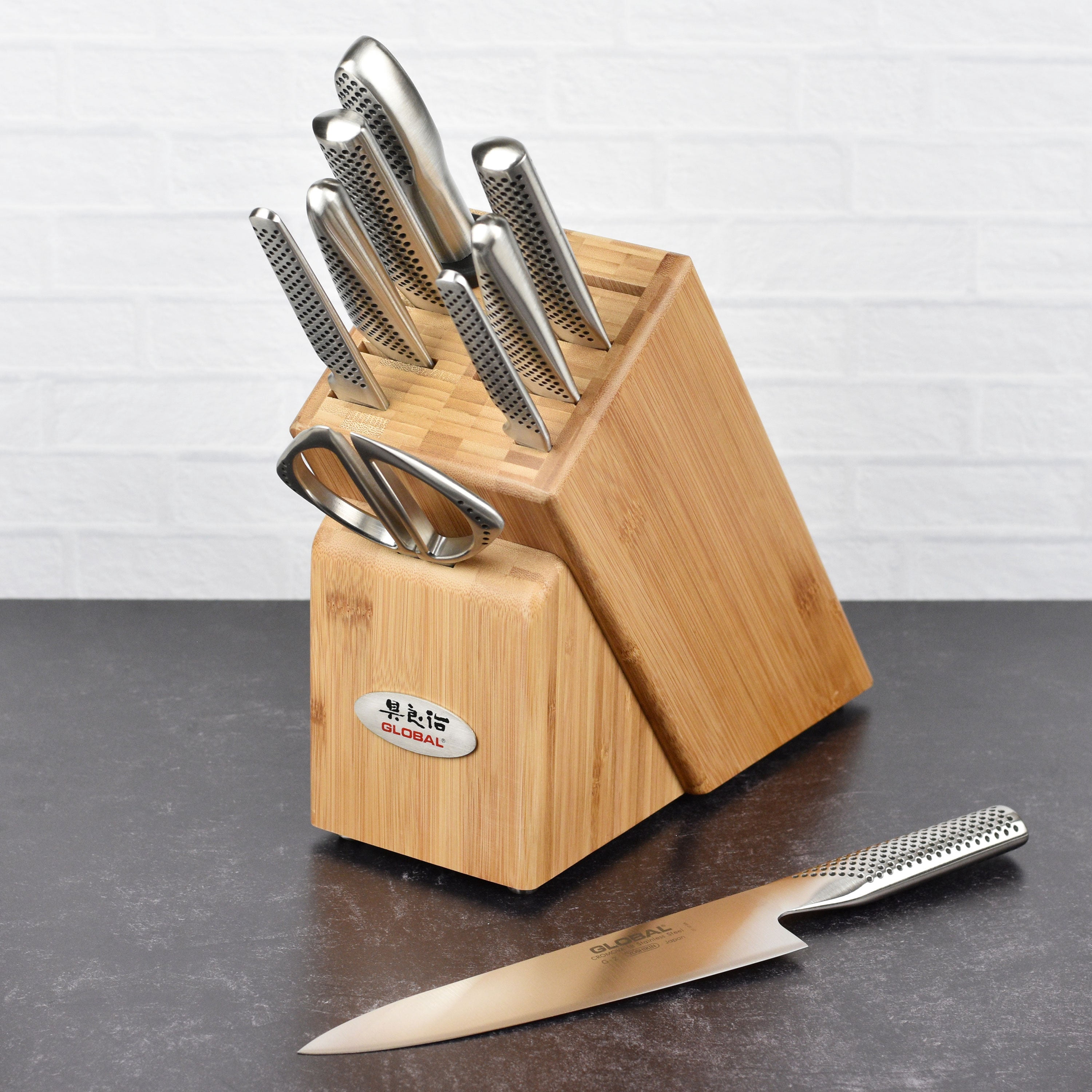 Global 2 Piece Knife Set, 2.3, Silver