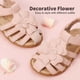 thumbnail image 2 of Sandalias DREAM PAIRS para Niñas con Punta Cerrada y Flor, Verano, Rosa, Talla 13, 2 of 6