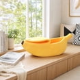 thumbnail image 7 of Banana Shaped Enclosed Cat Dog Bed Warm Cozy Hooded Cave Bed for Small Medium Pets Soft Plush Sleeping House(23.62*7.87*6.69In), 7 of 7