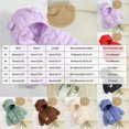 thumbnail image 3 of Aayomet Toddler Coats Bear-Ear Print Hooded Puffer Jacket for Baby Zip-Up Winter Coat (Khaki,4-5 Years), 3 of 7