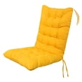 thumbnail image 4 of Cojín para silla de comedor, cojín para asiento, respaldo alto, con lazos, cojín para silla, cojín para mecedora para cocina, comedor, silla de oficin Amarillo, 4 of 8