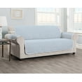 thumbnail image 2 of Innovative Textile Solutions 1-Piece Harper Striped XL Sofa Furniture Cover Slipcover, Light Blue, 2 of 4