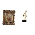 thumbnail image 1 of Marco de fotos,Marco de fotos retro Marco de fotos de mesa vintage,Marco de fotos adornado para colgar en la pared,decoración del hogar,Figura de escritorio,Escultura de nota musical para, 1 of 8
