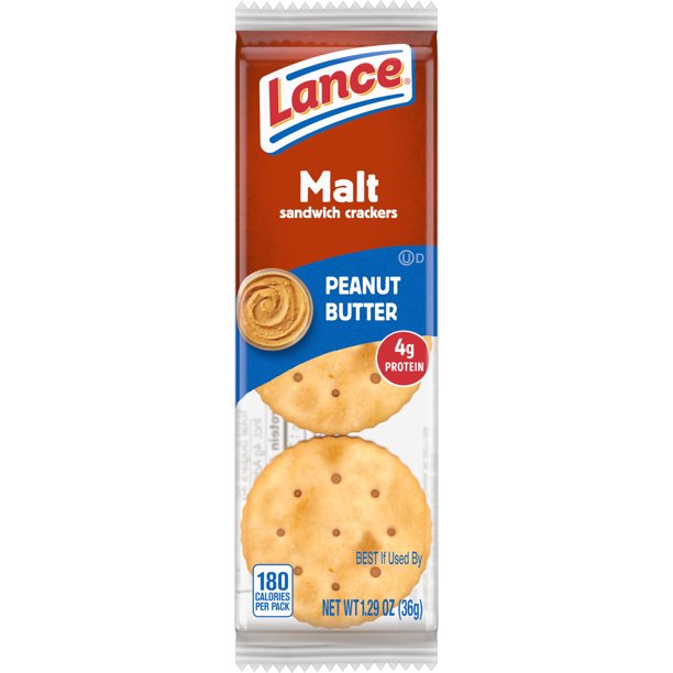 Lance Sandwich Crackers, Malt with Peanut Butter, Individual Pack