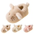 thumbnail image 5 of XIMIN Toddler Girls Thick Sole Slippers Cute Kitty Platform Non-slip Soft Fluffy Warm Plush House Shoes Indoor Outdoor Shoes Fluffy Winter Warm Slippers, 5 of 5