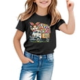 thumbnail image 1 of MIASHUI T-Shirts Graphiques de Pâques pour Garçons Doux Décontractés à Manches Courtes Hauts Colorés pour Enfants Noir, 8-9 Ans, 1 of 4