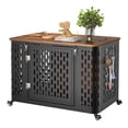 thumbnail image 2 of Gasky 38" Heavy Duty Dog Crate Furniture for Medium Dog, Chew Proof Kennel for High Anxiety Dog, Decorative Side End Table, Cage With Pad,Rustic Brown, 2 of 9