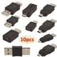 thumbnail image 1 of Hot 10 Pcs OTG USB Mâle vers Femelle micro USB mini Adaptateur Convertisseur, 1 of 5