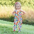 thumbnail image 4 of ITSAME Toddler Girls Jumpsuit, Lightweight Floral Print Spaghetti Strap Summer Casual Fashion Romper Multicolor 2T, 4 of 6