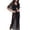 Black, variant on Women's Open Front Mesh Knit Beach Cover Up with Tassel Tie Waist Maxi Kaftan Cardigan for Swimwear Summer Vacation Cover up Dress Orange One Size