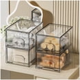 thumbnail image 1 of Organizador de cosméticos acrílico transparente ZHIAI con cajón de almacenamiento, 4 unidades, 1 of 6