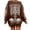 C347 Brown, variant on CONZONE Halloween Womens Sweatshirts Skeleton Graphic Oversized Sweatshirt for Women Spooky Season Fall Winter Pullover Tops