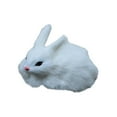 thumbnail image 1 of H Simulation White Rabbit Plush Figurine For Home Decor 15Cm Cute Animal Model Toy, 1 of 5